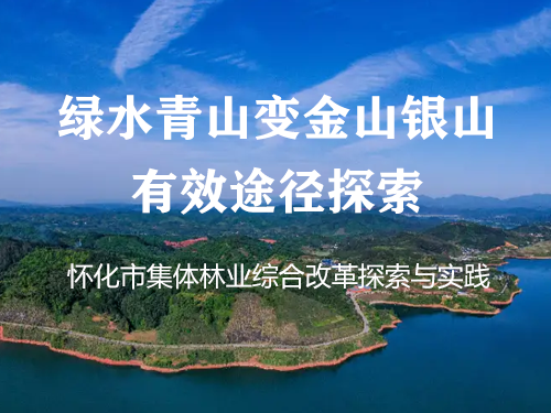 绿水青山变金山银山有效途径探索 ——怀化市集体林业综合改革探索与实践