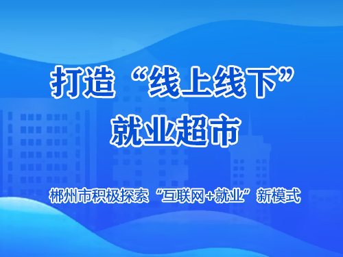 打造“线上线下”就业超市 ——郴州市积极探索“互联网+就业”新模式